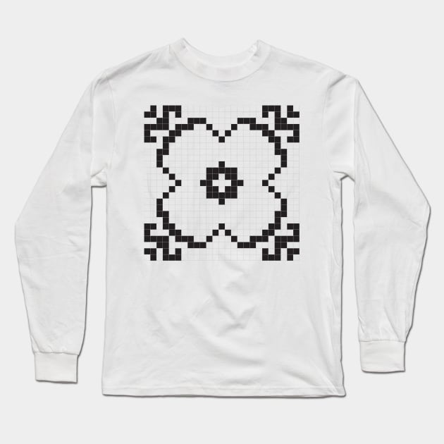 Embroidery vector pattern Long Sleeve T-Shirt by Patternos